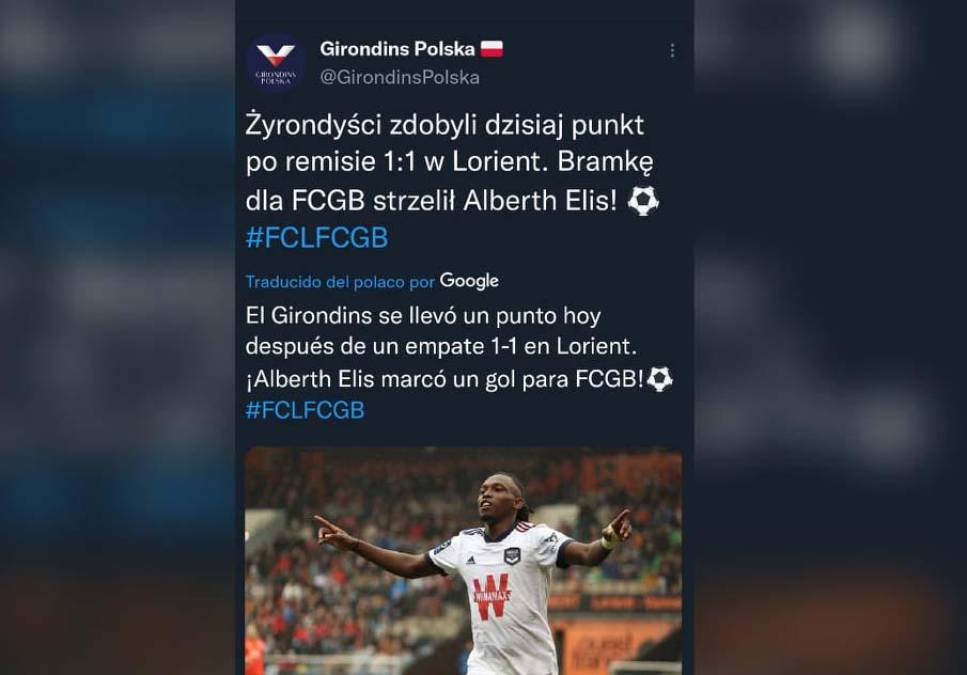 Las redes sociales han destacado al hondureño Alberth Elis luego de marcar su primera diana con el Bordeaux.
