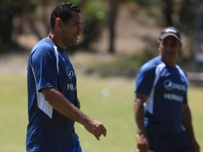 Lozano en los entrenamientos del equipo azul.