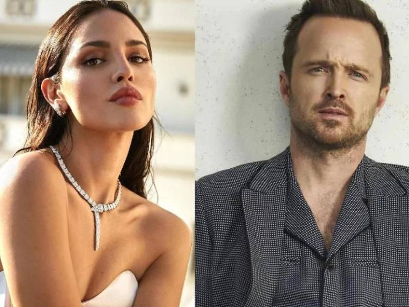 Eiza González y Aaron Paul.