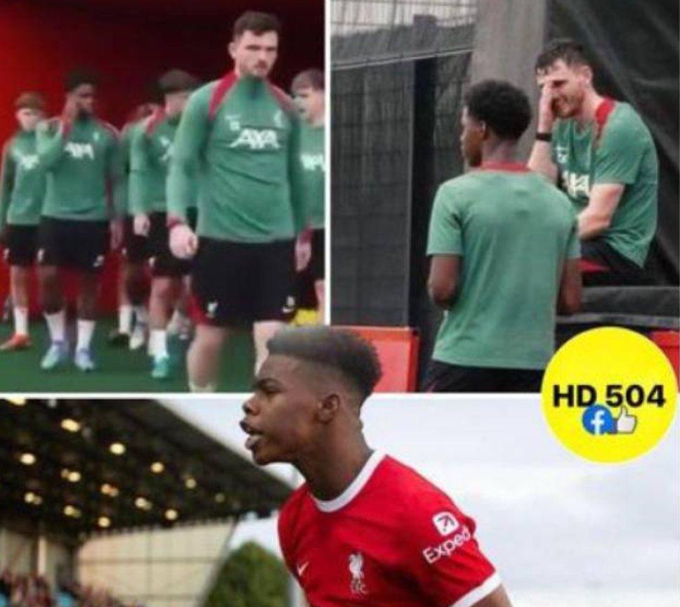 Keyrol Figueroa junto al resto de cracks del primer equipo del Liverpool.