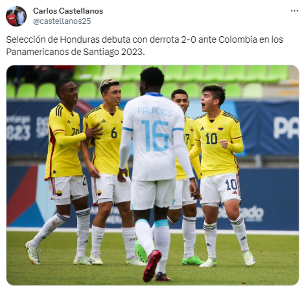 La reacción de la prensa hondureña tras la derrota ante Colombia en su debut en los Juegos Panamericanos de Santiago 2023.