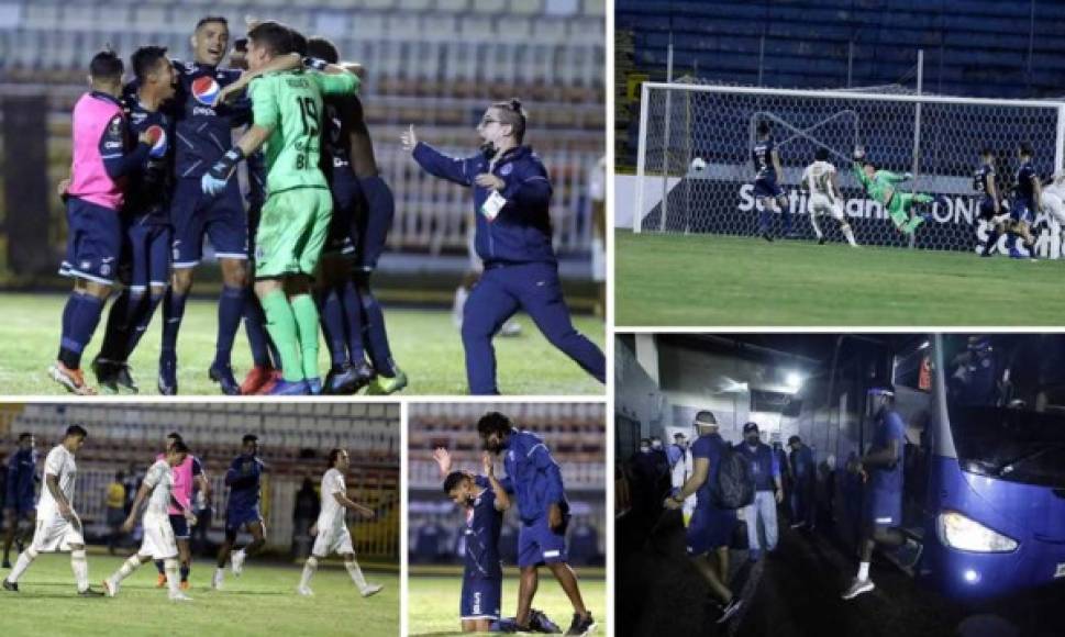 Las imágenes de la dramática clasificación del Motagua a los octavos de final de la Liga Concacaf luego de ganar al Comunicaciones de Guatemala en una tanda de penales que pasa a la historia tras 36 lanzamientos en el estadio Nacional.