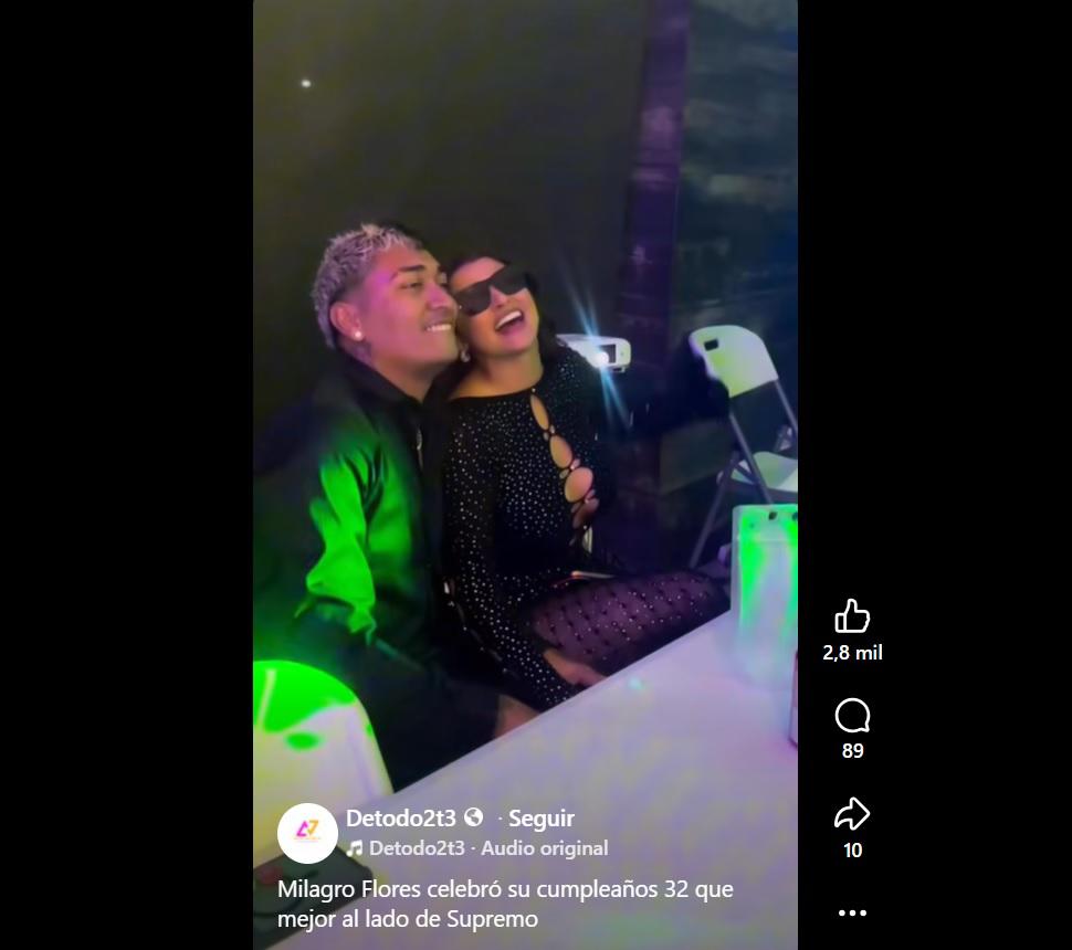 ¡Reconciliación! Así celebró Milagro Flores su cumpleaños junto a Supremo