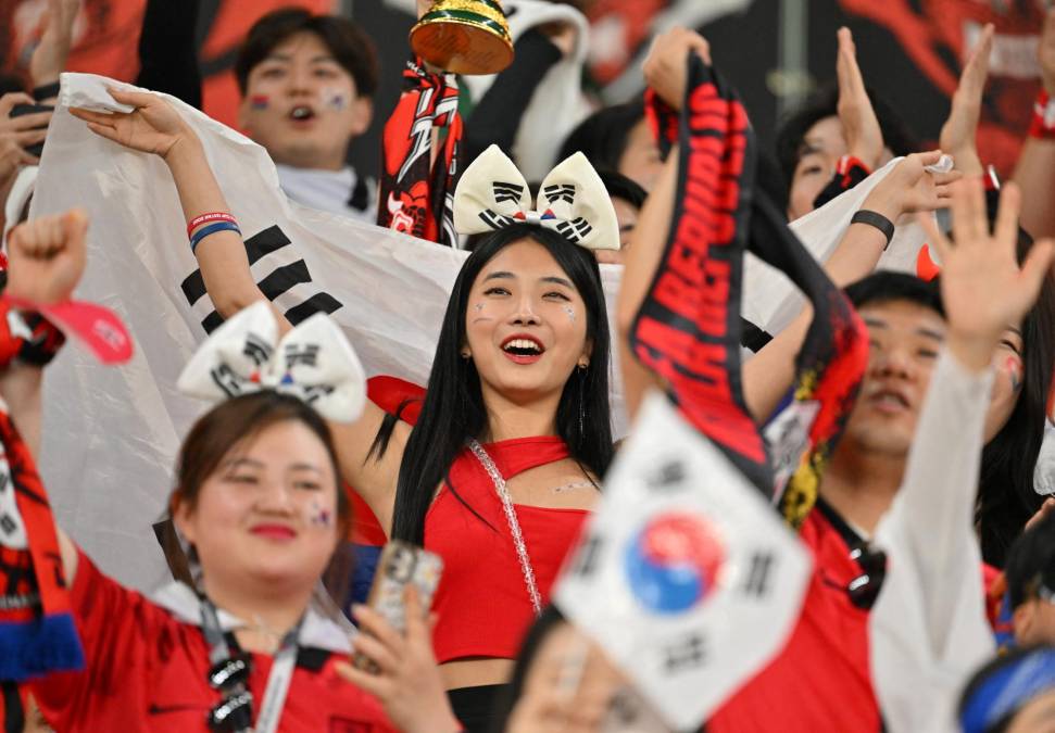 Esta bella fanática estuvo apoyando a Corea del Sur.