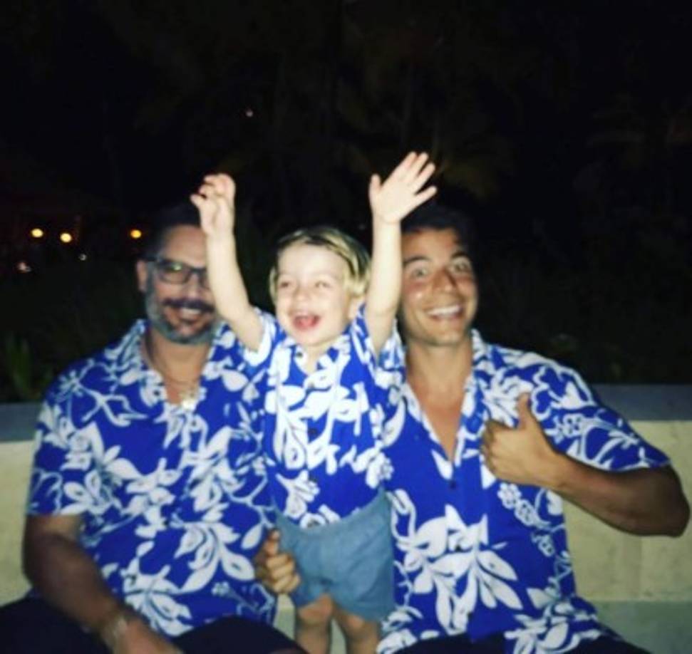 Sofía Vergara presentó a los hombres de su vida, Joe Manganiello (esposo), Manolo (hijo), Rafi (sobrino).