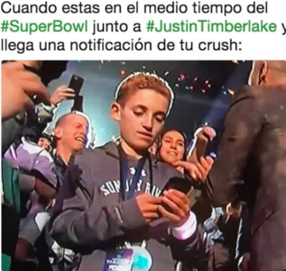 Y no podíamos dejar de recordar al niño que 'tuiteaba' mientras Justin Timberlake cantaba en el Super Bowl 2018.