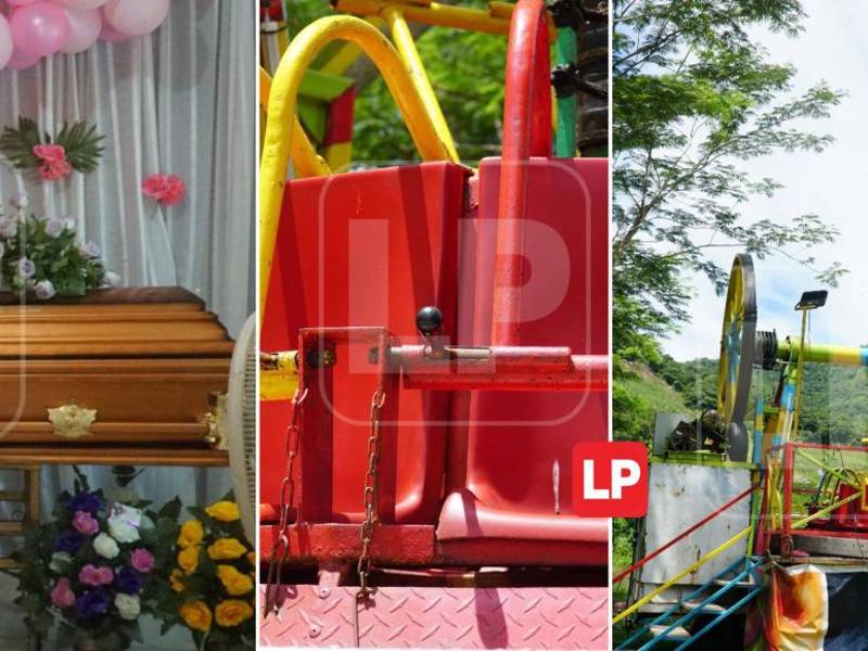 Entre lágrimas y tristeza, velan este lunes el cuerpo de una menor de edad que murió tras caer de un juego mecánico en Chinda, Santa Bárbara.