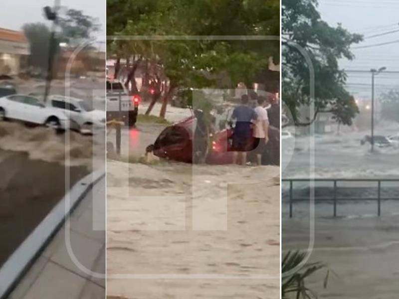 Los conductores fueron sorprendidos por la cantidad de agua lluvia en tan poco tiempo.