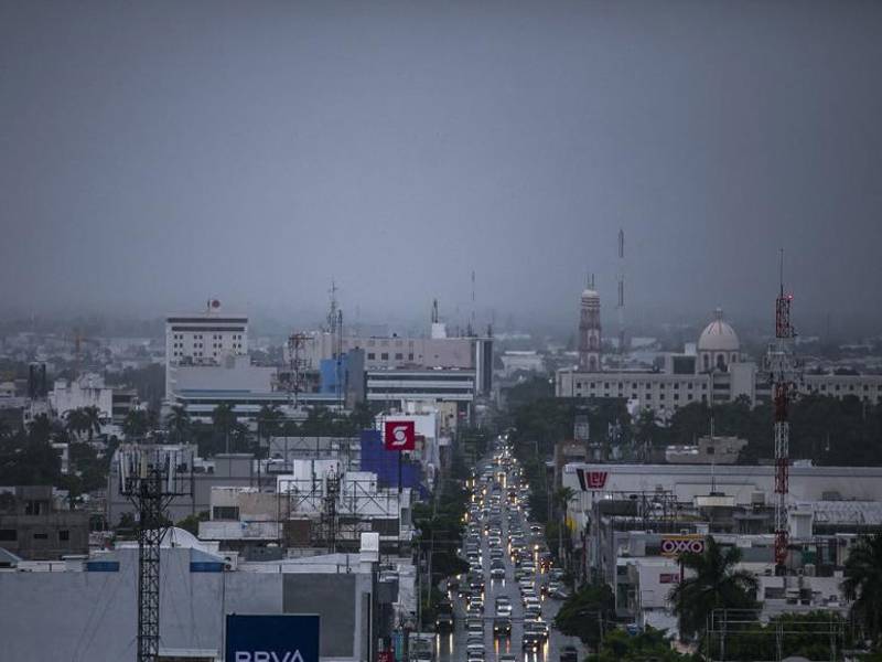 Vista de Culiacán, estado de Sinaloa, México, antes de la llegada de la tormenta tropical Pamela.