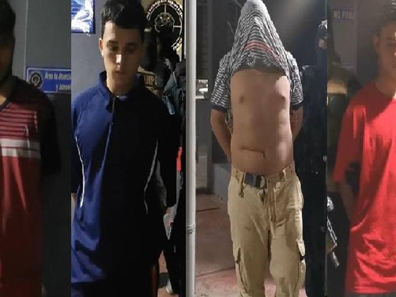 Los cuatro detenidos son supuestos miembros de la pandilla 18.