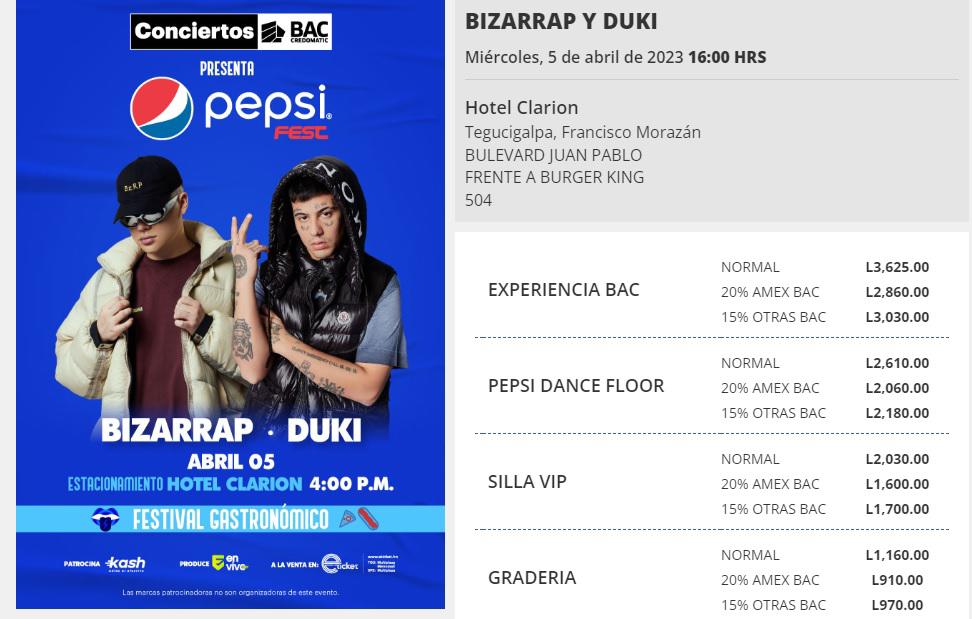 Las entradas ya están disponibles en www.eticket.hn o en los kioscos de e-ticket ubicados en Mall Multiplaza y Metromall de Tegucigalpa