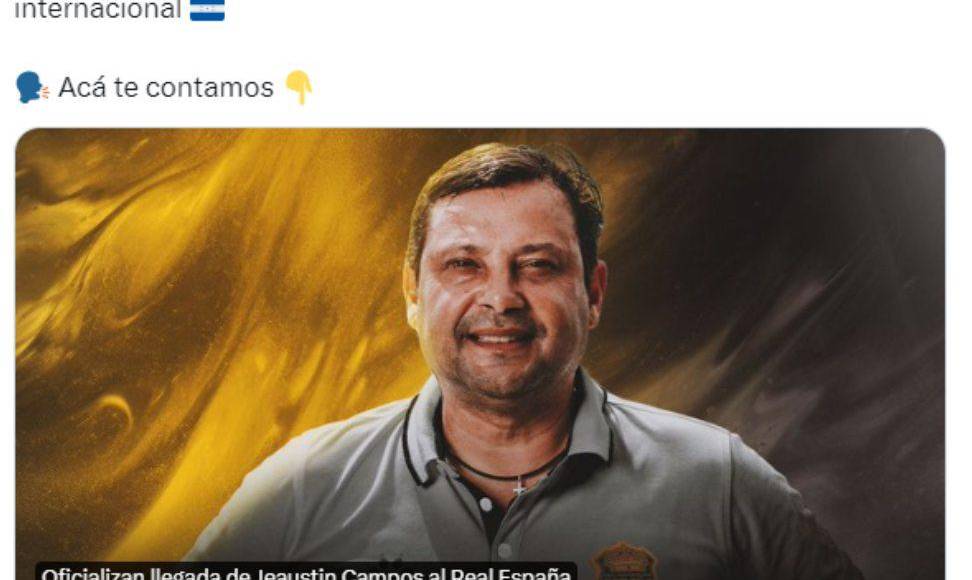 ESPN Costa Rica fue otro medio tico que se ha pronunciado sobre la llegada de Jeaustin Campos al banquillo del Real España.