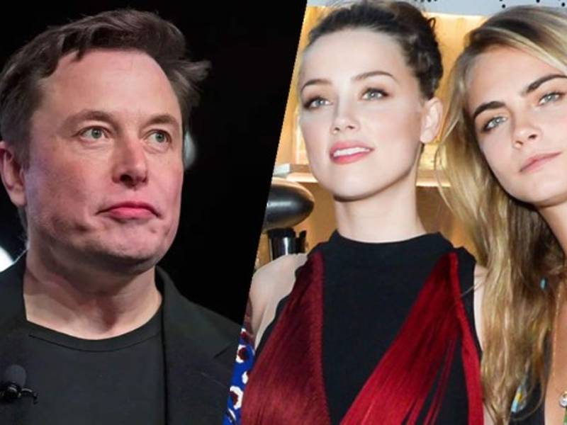 Elon Musk está siendo señalado de haber tenido un trío con Amber Heard y Cara Delevingne.