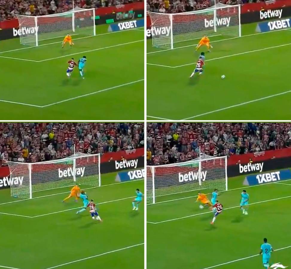 Bryan Zaragoza le quebró la cintura a Jules Koundé.