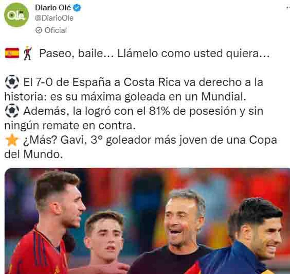 Diario Olé de Argentina.