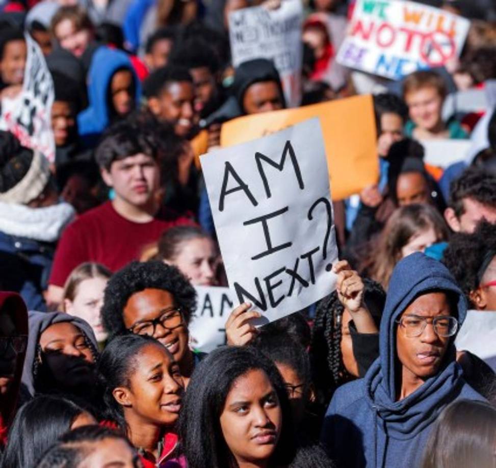En memoria de esas víctimas se organizó la 'Caminata Escolar Nacional', prevista para durar 17 minutos, un minuto por cada persona asesinada en Parkland.