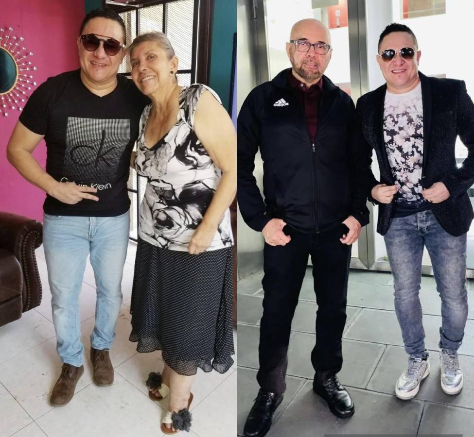 A la izquierda, Juan Carlos posa junto a Linda Concha Martínez, propietaria de Silver Star, y Mario Coto, de MC Productions, a quienes agradece haberlo formado como artista.