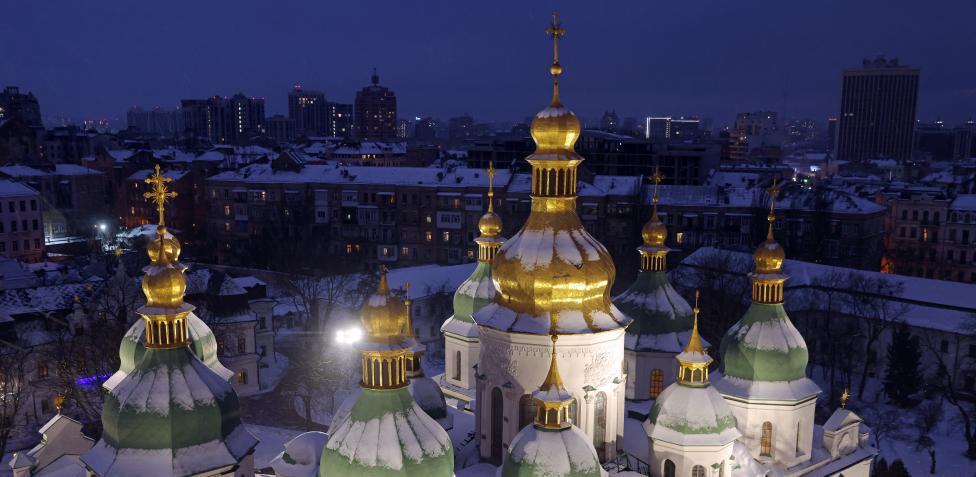 La catedral de Santa Sofía en Kiev, construida en el siglo XI, es uno de los patrimonios de la Humanidad de la UNESCO.