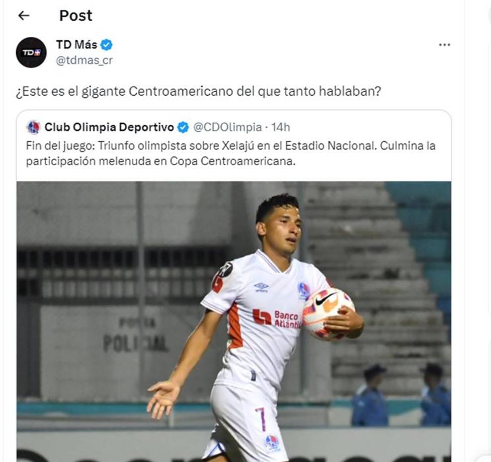 TD Más de Costa Rica causó revuelo con su publicación:¿Este es el gigante centroamericano del que tanto hablaban?, señalaron.