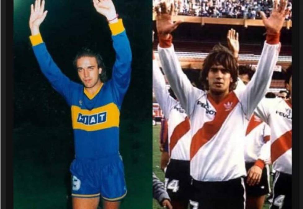 Gabriel Omar Batistuta - Jugó en primero en River Plate en 1990 y luego se marchó a Boca Juniors en 1991.