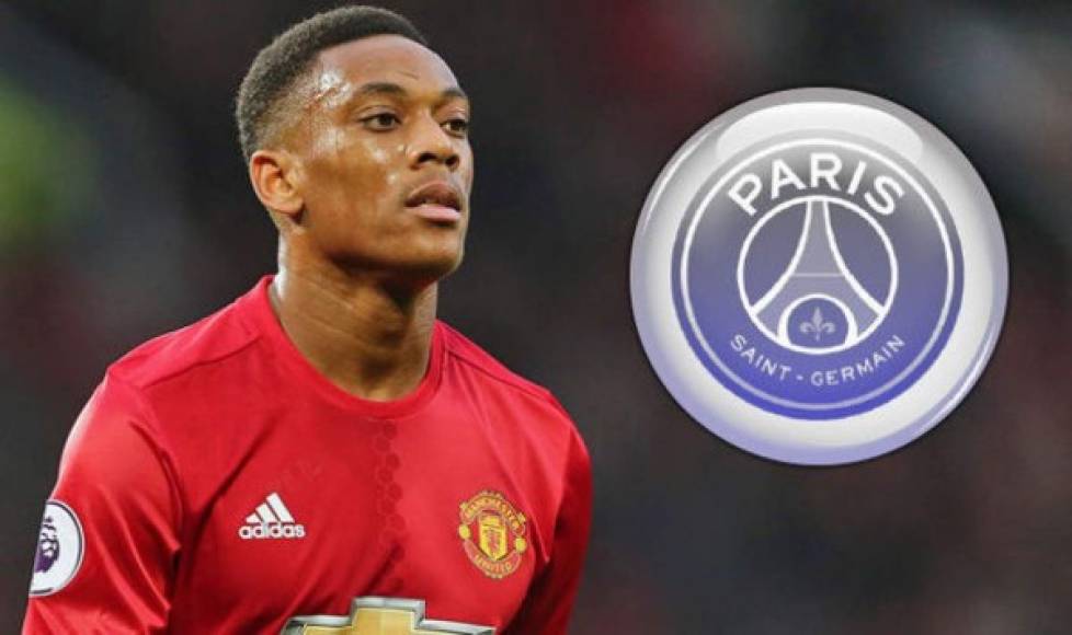 Anthony Martial: El delantero de 23 años de edad dejaría al Manchester United y aparece como una opción para llegar al PSG.