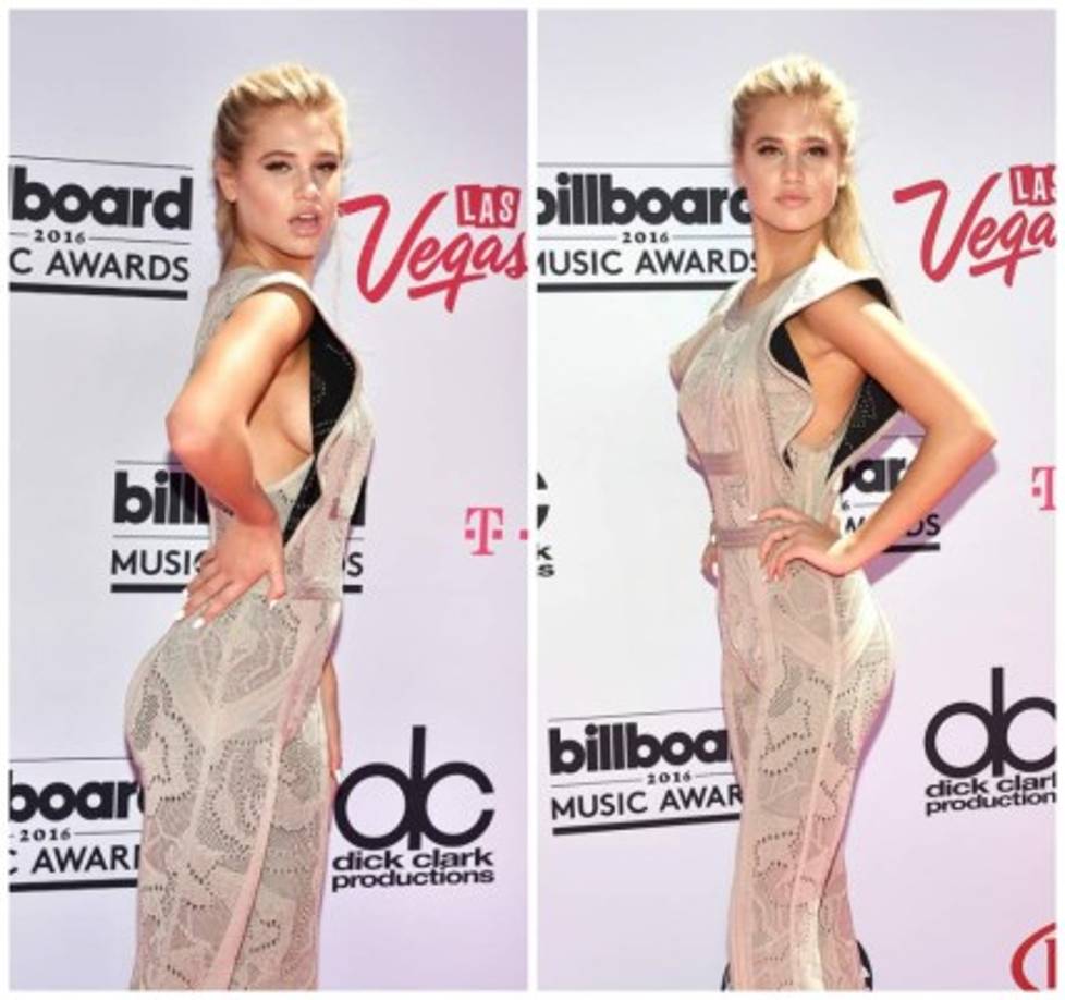 La modelo Meredith Mickelson en los premios Billboard 2016.