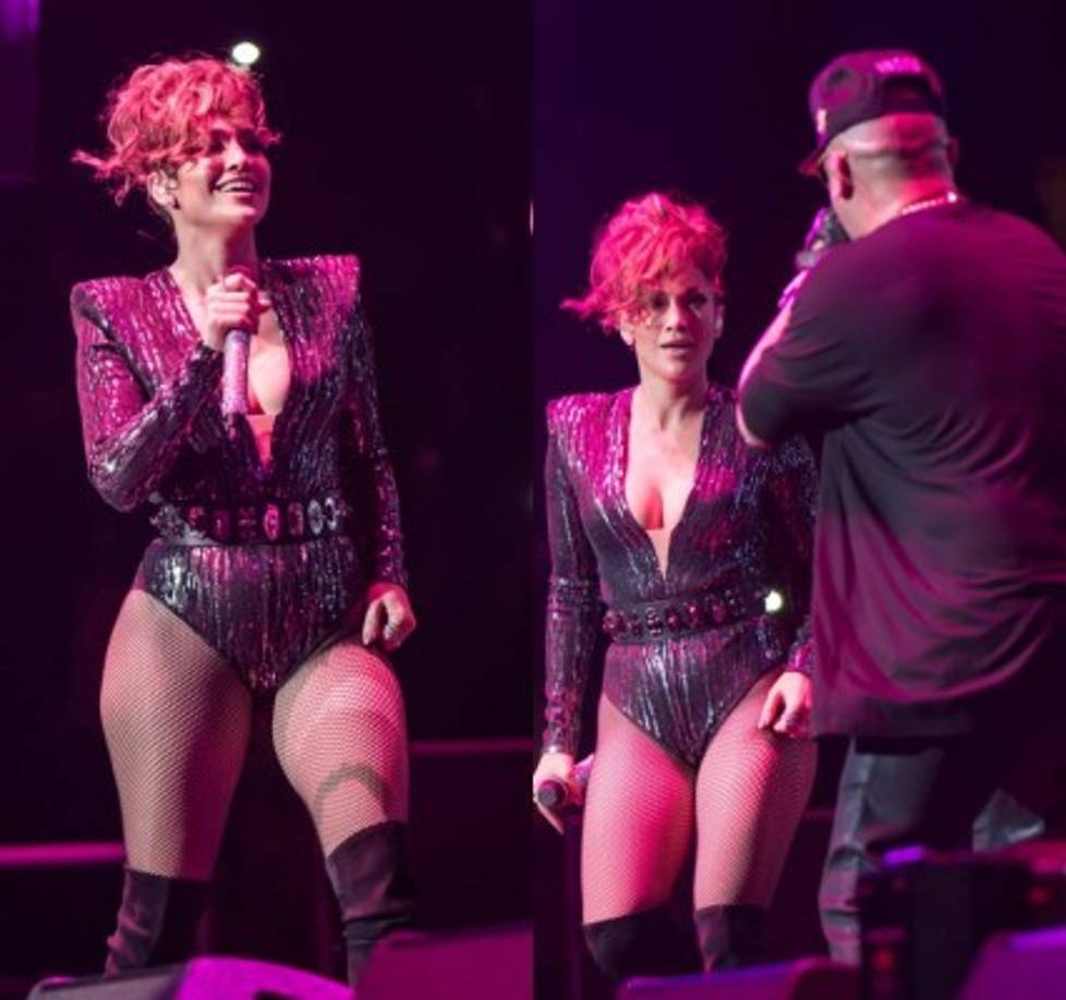 Jennifer acompañó a Wisin.