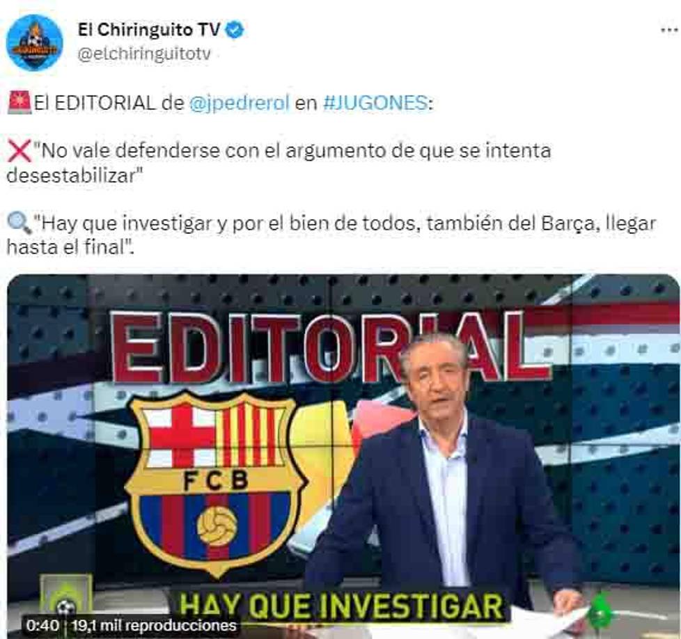 Josep Pedrerol exigió que se debe de investigar la noticia hasta el final.