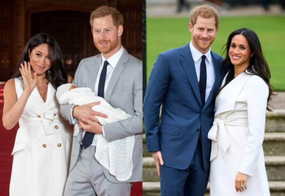 Meghan eligió un look similar, una bata blanca con cinturón a la cintura, que el momento en el que ella y Harry anunciaron su compromiso. <br/><br/>