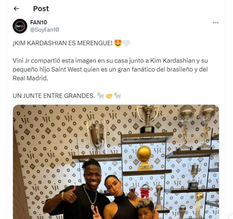 Kim Kardashian es una gran fan del Real Madrid y no desaprovechó la ocasión para visitar a los jugadores del club merengue.