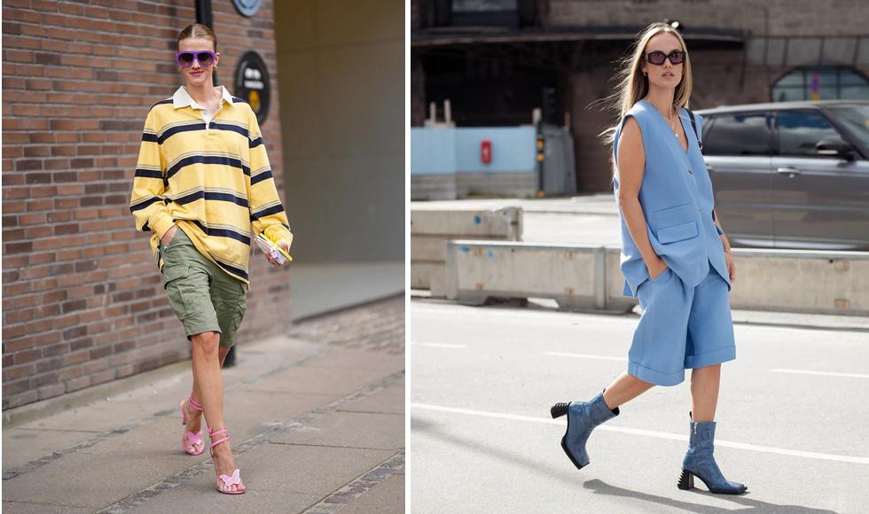 Unas bermudas estilo cargo se pueden combinar con una maxicamisetas manga cortas o largas. En el calzado se puede usar con sandalias de tacón alto. Este año, los “outfits” de un solo color o monocromáticos están en tendencia. Una pieza clave son los chalecos y los botines del mismo color de las prendas.