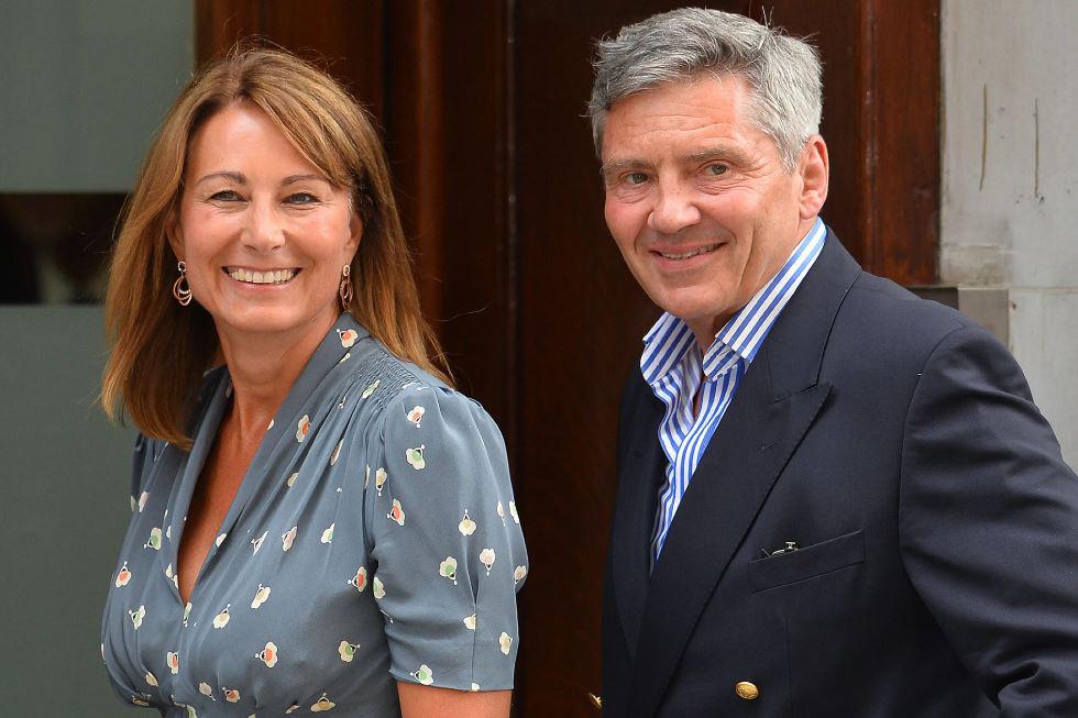 Carole y Michele Middleton, padres de la princesa Kate.