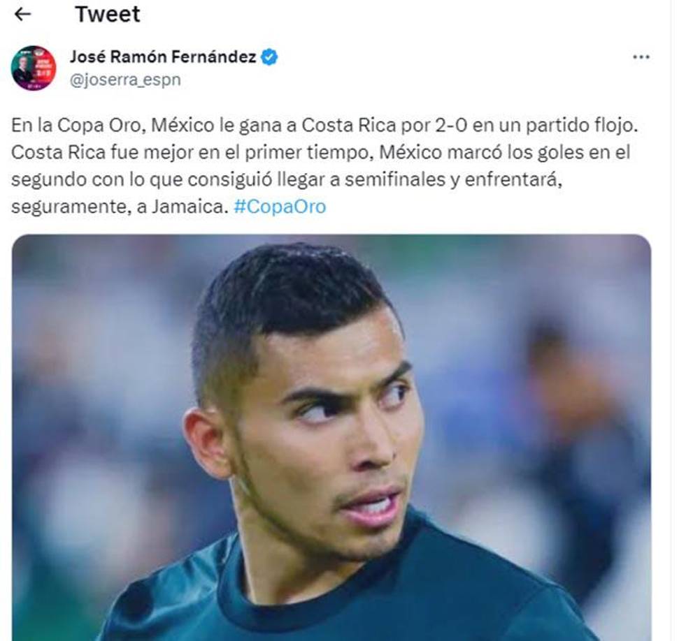 José Ramón Fernández y su punto de vista sobre el triunfo de México.