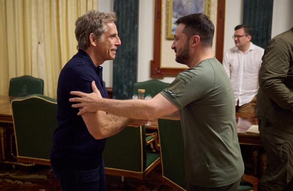 Ben Stiller se reúne con Zelenski tras visitar a refugiados en Ucrania: “Eres mi héroe”
