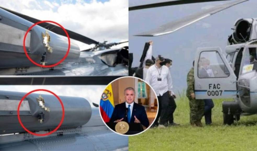 El presidente de Colombia, Iván Duque, confirmó que el helicóptero en el que viajaba fue impactado por disparos este viernes cuando se disponía a aterrizar en la ciudad fronteriza de Cúcuta, lo que calificó de 'atentado cobarde' del que salió ileso al igual que los demás miembros de su comitiva.