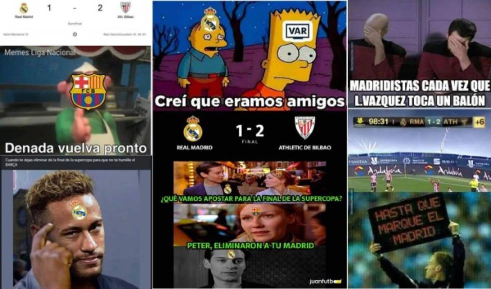 Los divertidos memes que dejó la eliminación del Real Madrid en semifinales de la Supercopa de España tras caer derrotado contra el Athletic de Bilbao.