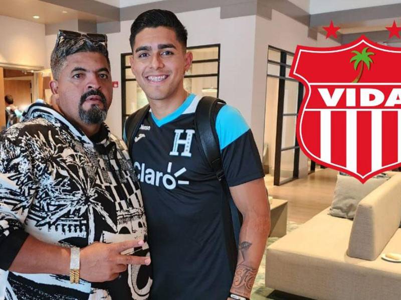 Luis Cruz junto al “Bicho” Palma en una de las visitas que le realizó al futbolista hondureño.