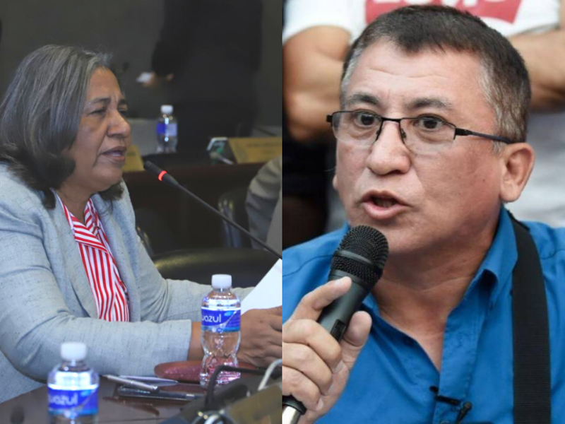 Los diputados Melbi Ortiz y Bartolo Fuentes.