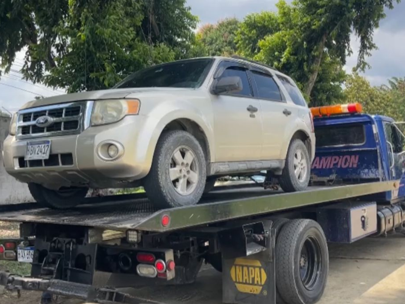 Imagen de la grúa tras regresar a funcionar en San Pedro Sula.