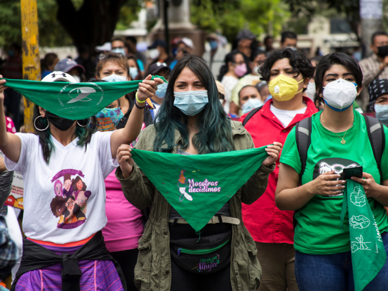 Feministas hondureñas en una manifestación.