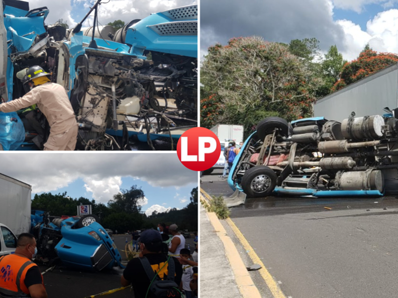 El trágico accidente de una rastra a la altura del sector de Zambrano, Francisco Morazán, dejó como saldo un fallecido, quien era el conductor del pesado automotor.