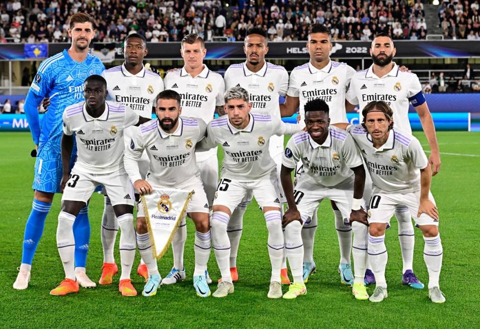 El 11 titular que sacó el Real Madrid para disputar la final de la Supercopa de Europa.