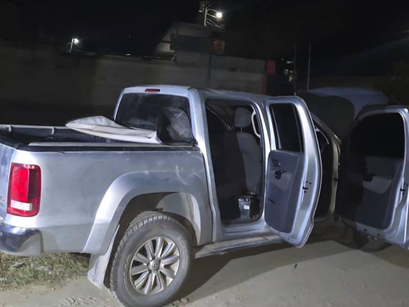 Vehículo en el que se transportaban los sospechosos.