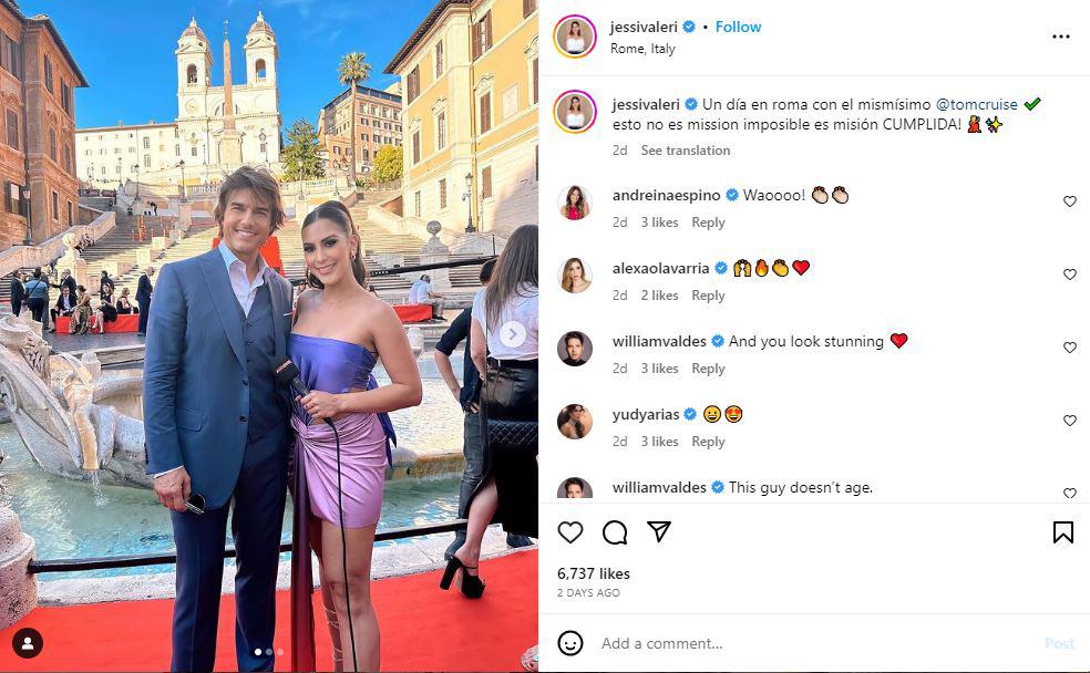 Jessica Rodríguez entrevistó a Tom Cruise.