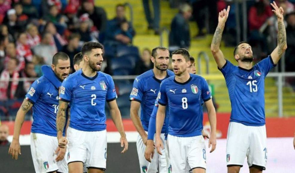 Sábado 12 de octubre: La selección de Italia se enfrentará a Grecia rumbo a la Euro. El duelo comenzará a las 12:45pm, horario de Honduras.