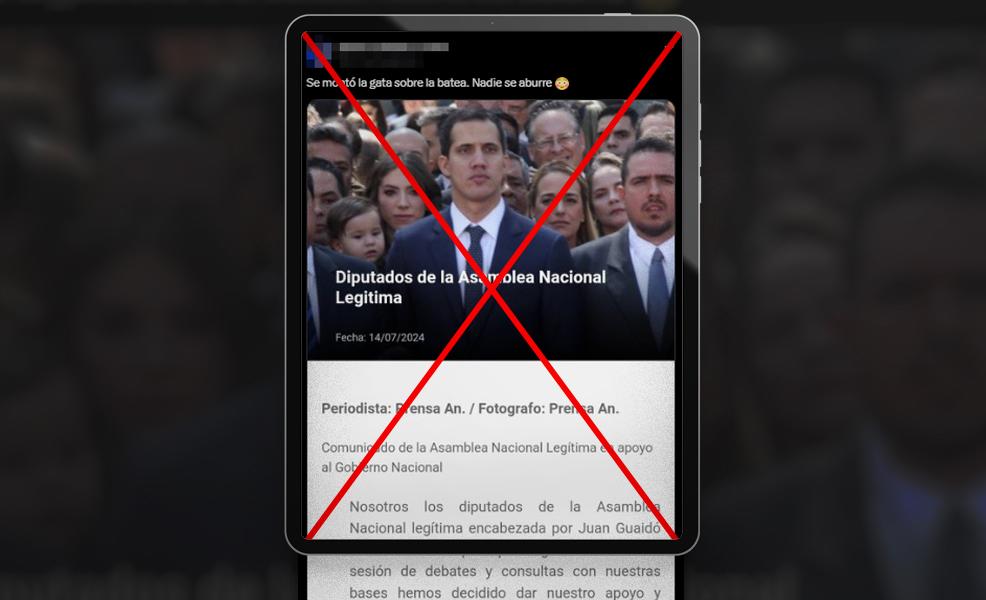 <p>Captura de pantalla de la desinformación que circula en redes sociales. </p>