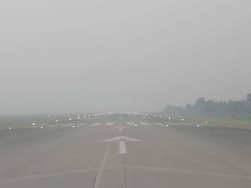 Pista de aterrizaje del aeropuerto Ramón Villeda Morales de San Pedro Sula.