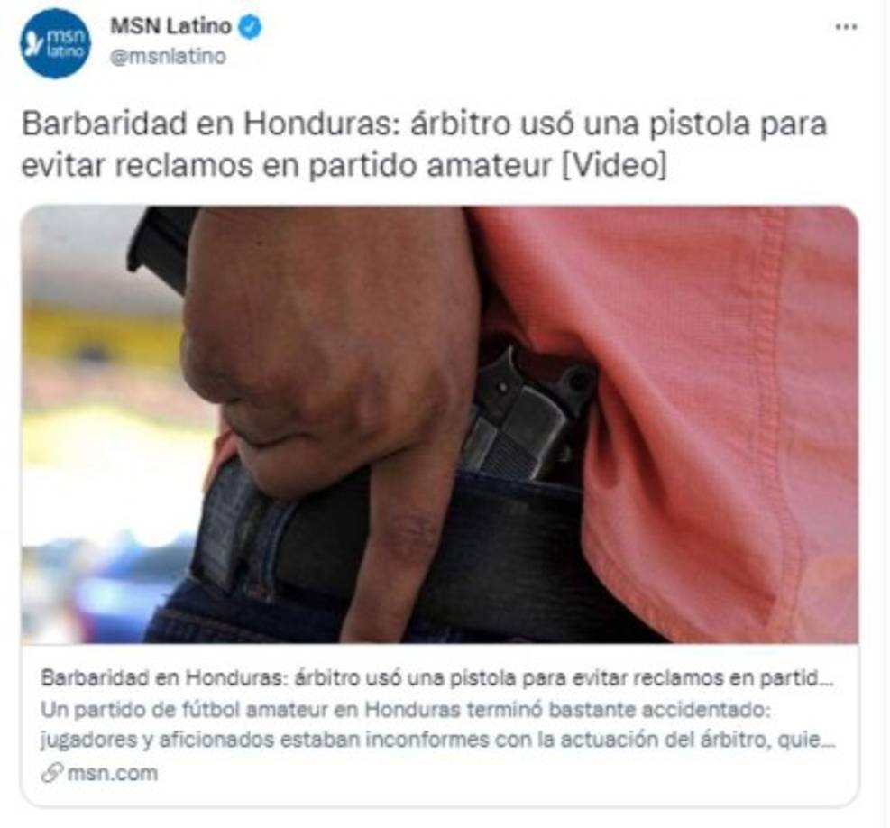 En partido a nivel burocrático que se disputó en el municipio de La Jigua, Copán, zona occidental de Honduras, el encargado de impartir justicia sacó una pistola ante el asombro de las personas que llegaron a disfrutar del juego.