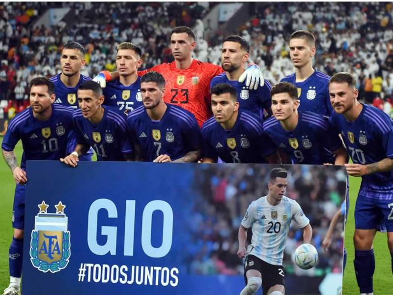 Los jugadores de Argentina dedicaron un gesto a Giovanni Lo Celso, una de las bajas para el Mundial de Qatar 2022.