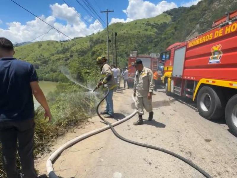El cuerpo de bomberos llegó al lugar de los hechos casi de inmediato.